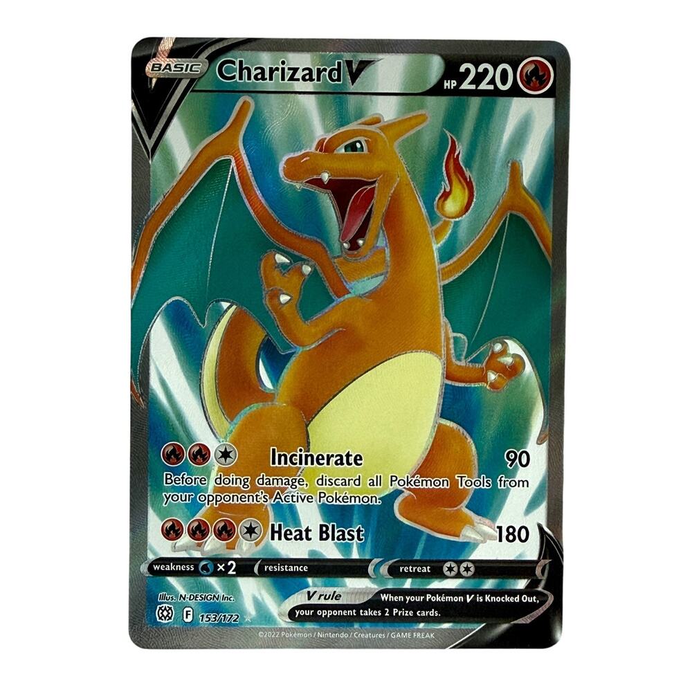 Pokémon TCG Charizard V #153/172 Brilliant Stars 2022 Full Art Rare Holo NM-MT